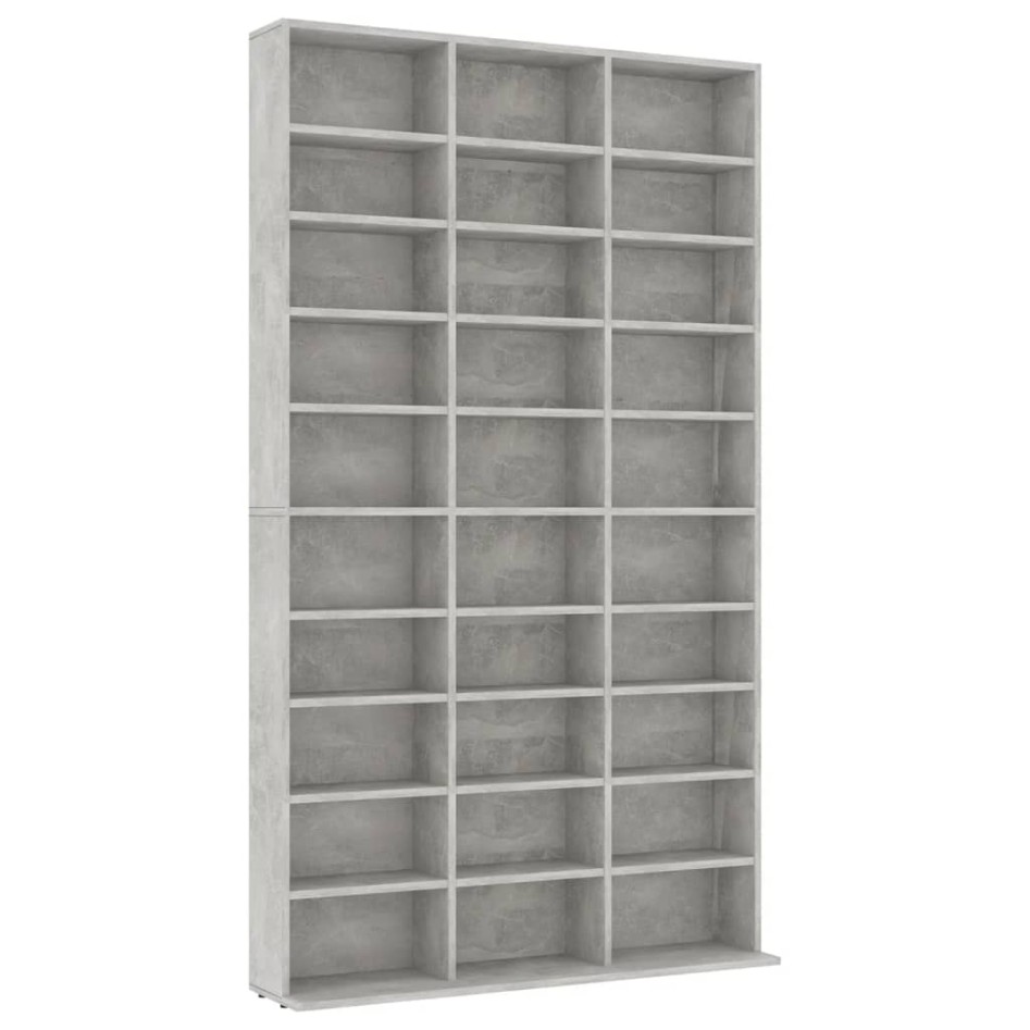Armario para CDs madera contrachapada gris 102x16x177,5
