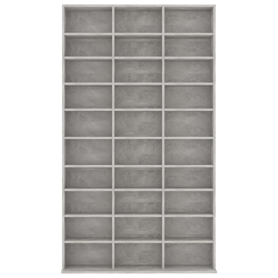 Armario para CDs madera contrachapada gris 102x16x177,5