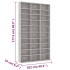 Armario para CDs madera contrachapada gris 102x16x177,5