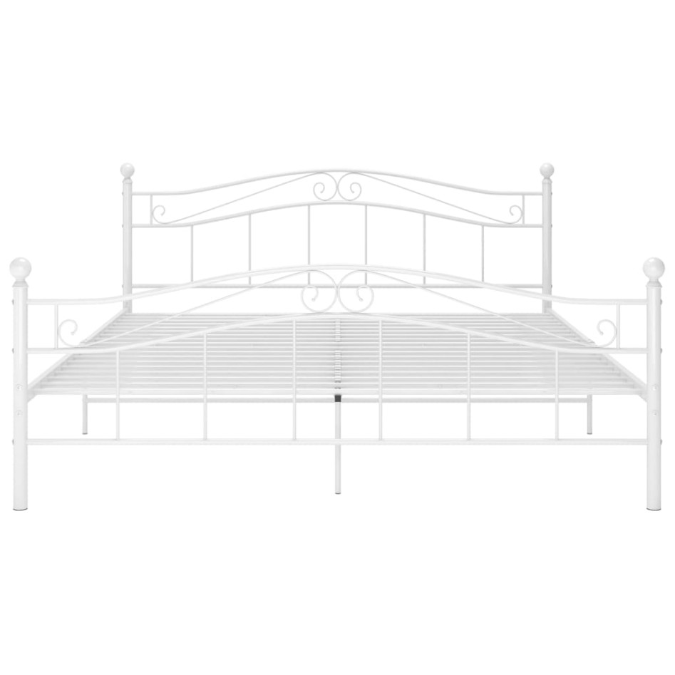 Estructura de cama de metal blanco 140x200