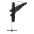 Sombrilla voladiza con poste de acero negro 250x250