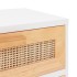 Mesitas de noche 2 uds madera maciza pino blanco ratán