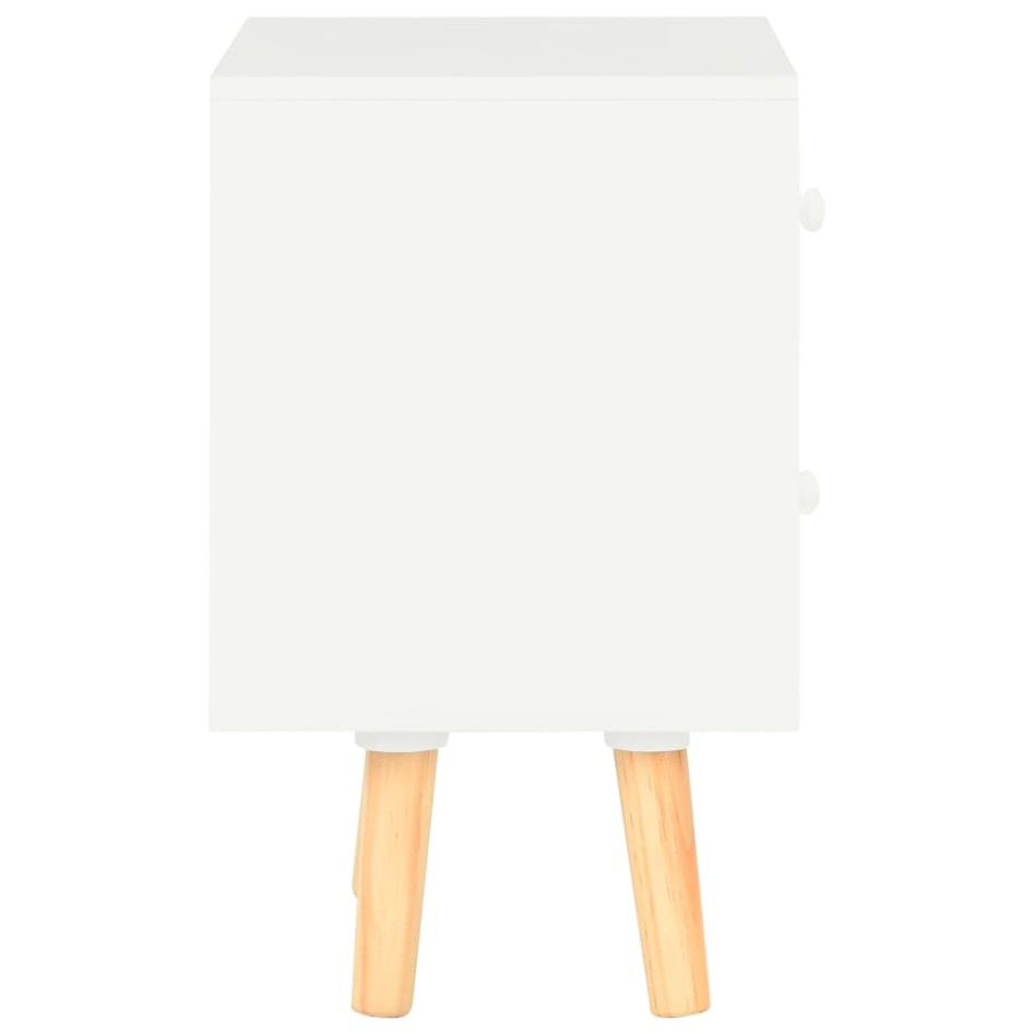 Mesitas de noche 2 uds madera maciza de pino blanco 40x30x50