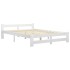 Estructura de cama de madera maciza de pino blanco 160x200