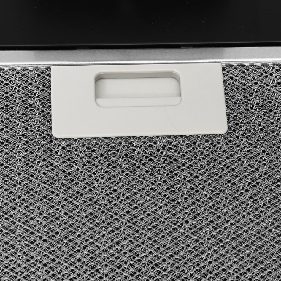 Campana extractora pared acero y vidrio templado negro 60