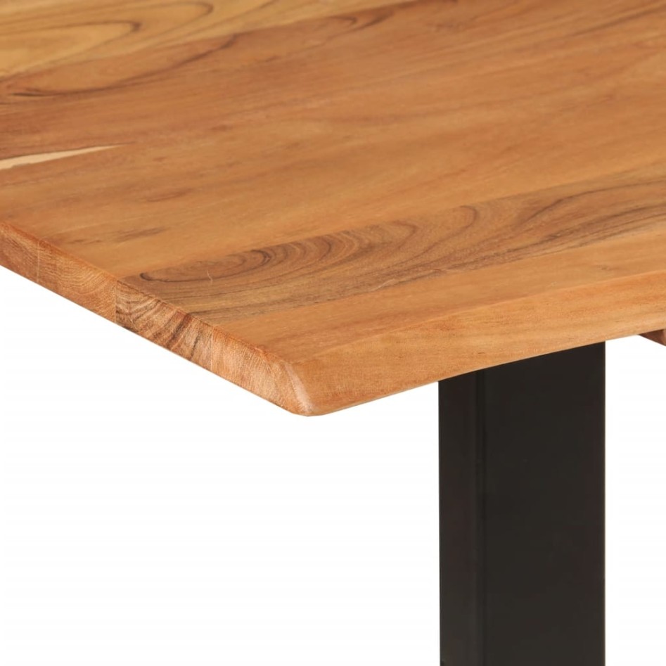 Mesa de comedor de madera maciza de acacia 180x90x76
