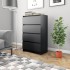 Aparador de madera contrachapada negro 60x35x98,5