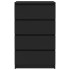 Aparador de madera contrachapada negro 60x35x98,5