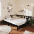 Sofá cama extraíble madera maciza de pino negro 2x(90x200)
