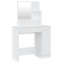 Tocador con espejo blanco brillante 86,5x35x136