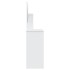 Tocador con espejo blanco brillante 86,5x35x136