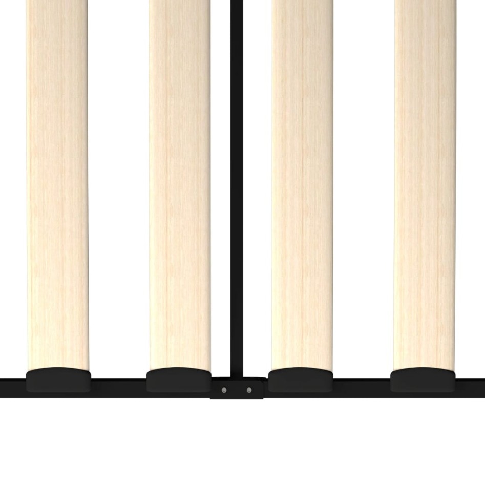 Estructura de cama de metal negro 90x200