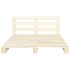 Estructura de cama de palés madera maciza de pino 200x200