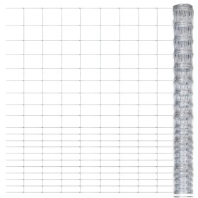 Valla de jardín de acero galvanizado plateado 50x1,6