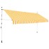 Toldo manual retráctil 400 cm naranja y blanco a