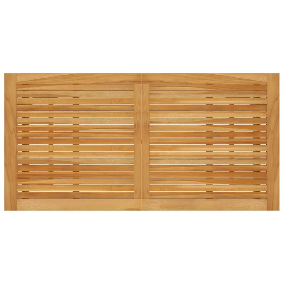 Mesa alta de jardín madera maciza de acacia 140x70x104