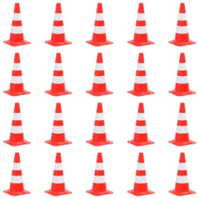 Conos de tráfico reflectantes 20 unidades rojo y blanco 50