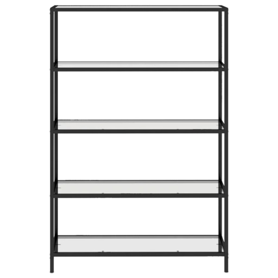 Estantería transparente de vidrio templado 100x36x168