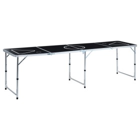 Mesa de beer pong plegable negro 240