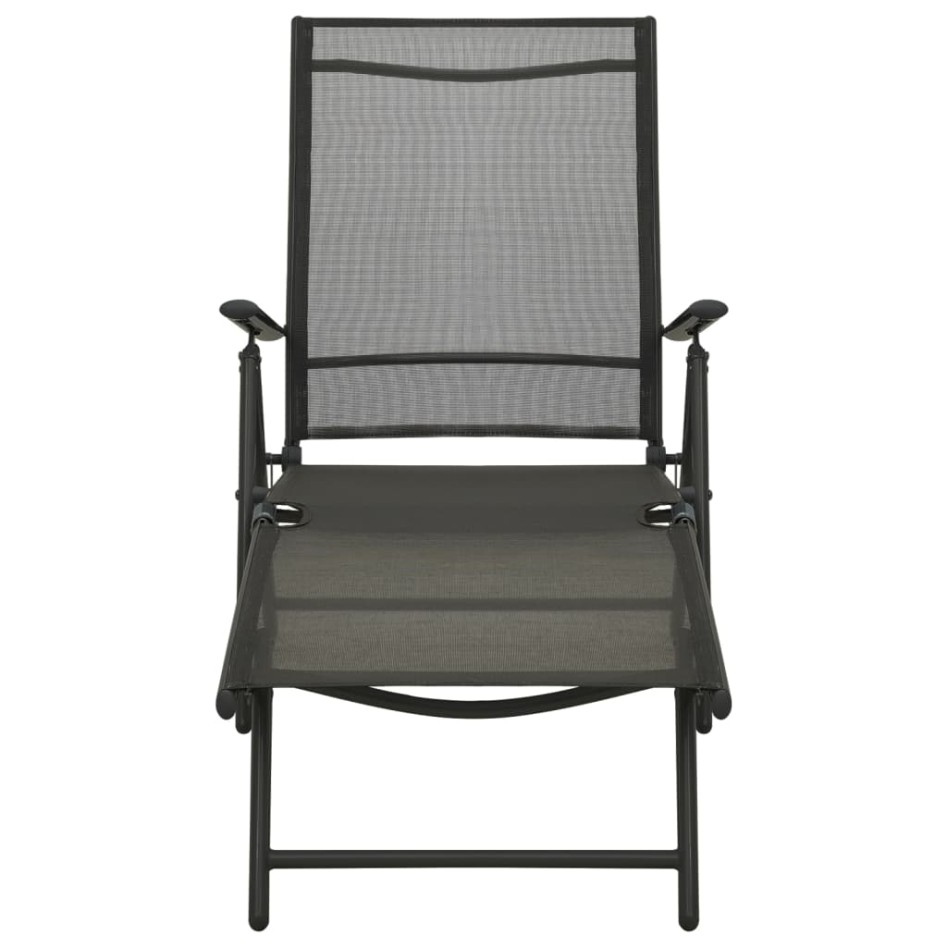 Set de muebles de jardín 3 piezas textilene aluminio