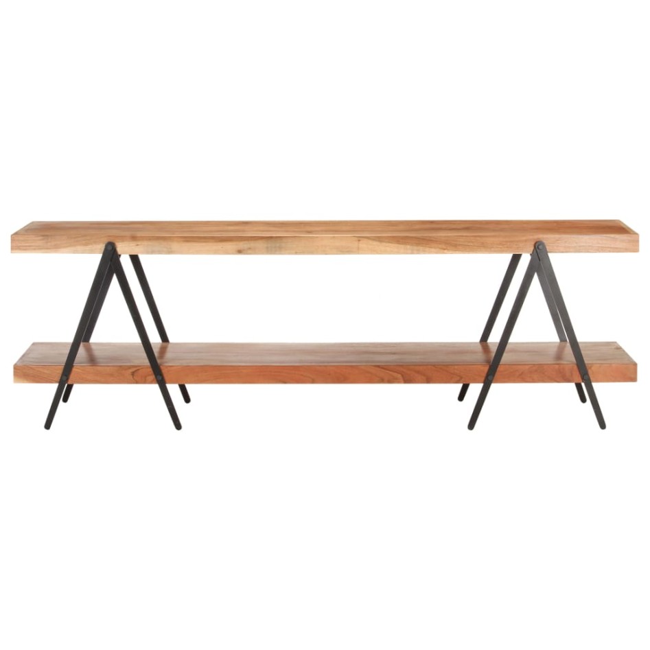 Mueble para TV de madera maciza de acacia 160x40x50