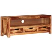 Mueble de TV madera maciza de acacia 110x30x40 cm