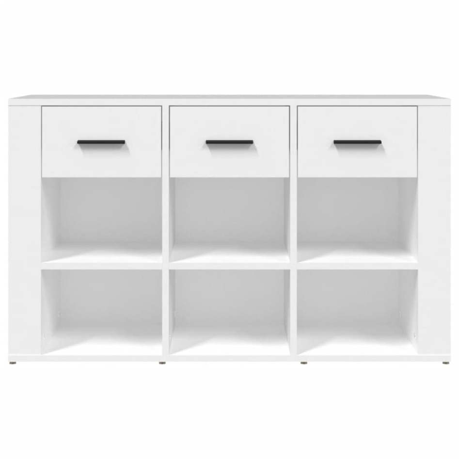 Aparador de madera contrachapada blanco 100x30x59,5