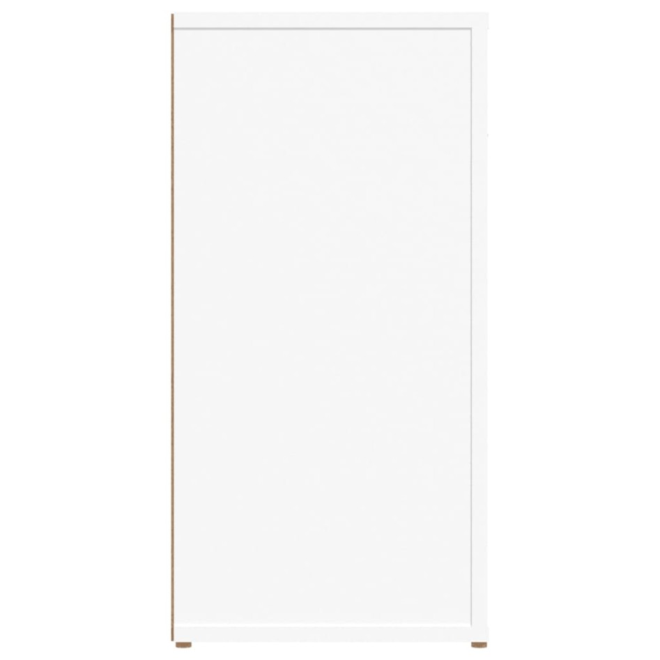 Aparador de madera contrachapada blanco 100x30x59,5
