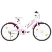 Bicicleta de niño 24 pulgadas rosa y blanca