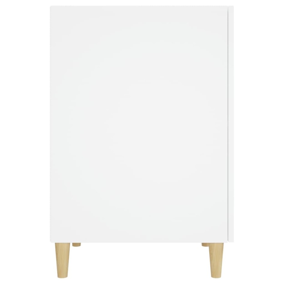 Escritorio de madera contrachapada blanco 140x50x75