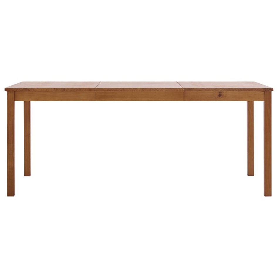Mesa de comedor de madera de pino marrón miel 180x90x73