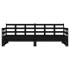Sofá cama extraíble madera maciza de pino negro 2x(90x190)