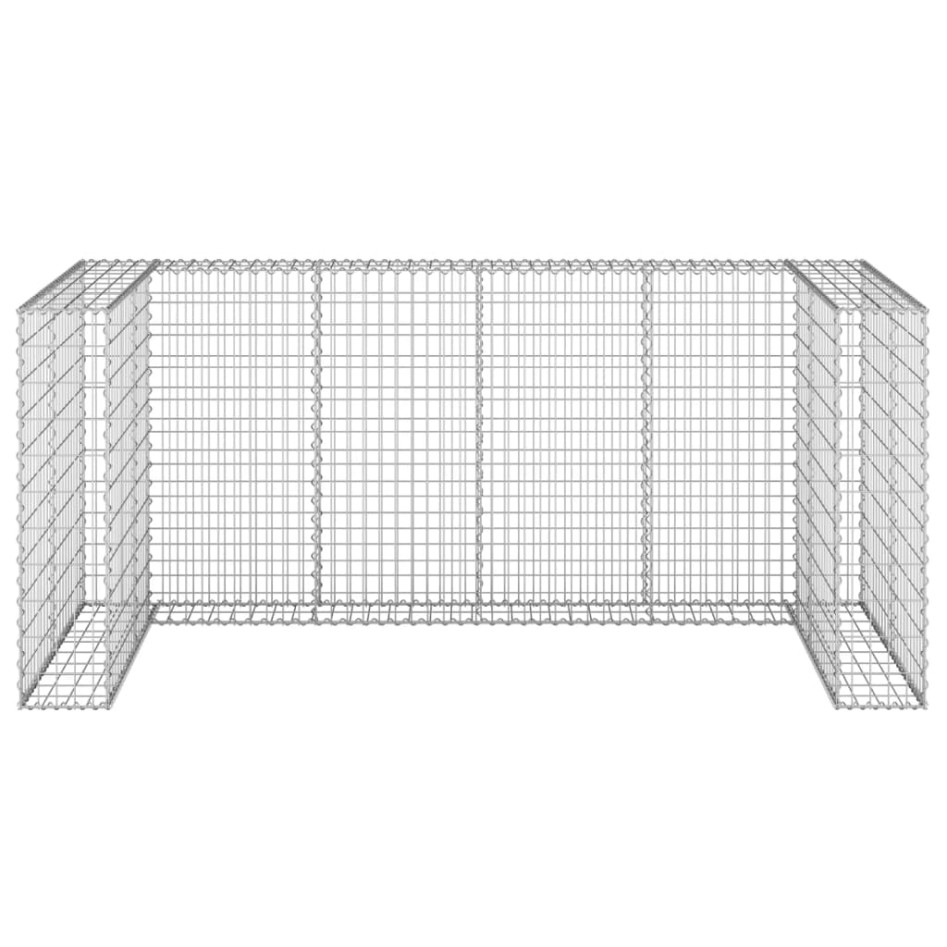Muro gaviones para contenedor basura galvanizado 254x100x110