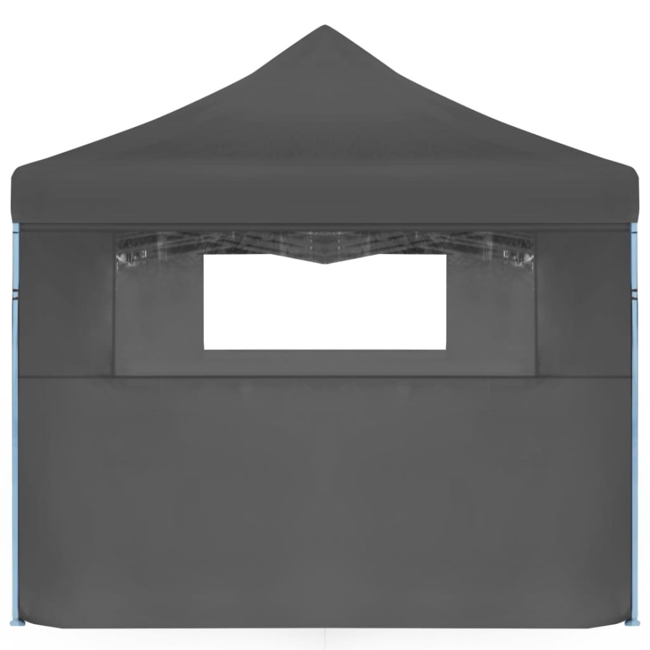 Carpa de fiestas pop-up plegable con 5 paredes antracita 3x9