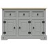 Aparador Corona madera maciza pino mexicano gris 112x43x78
