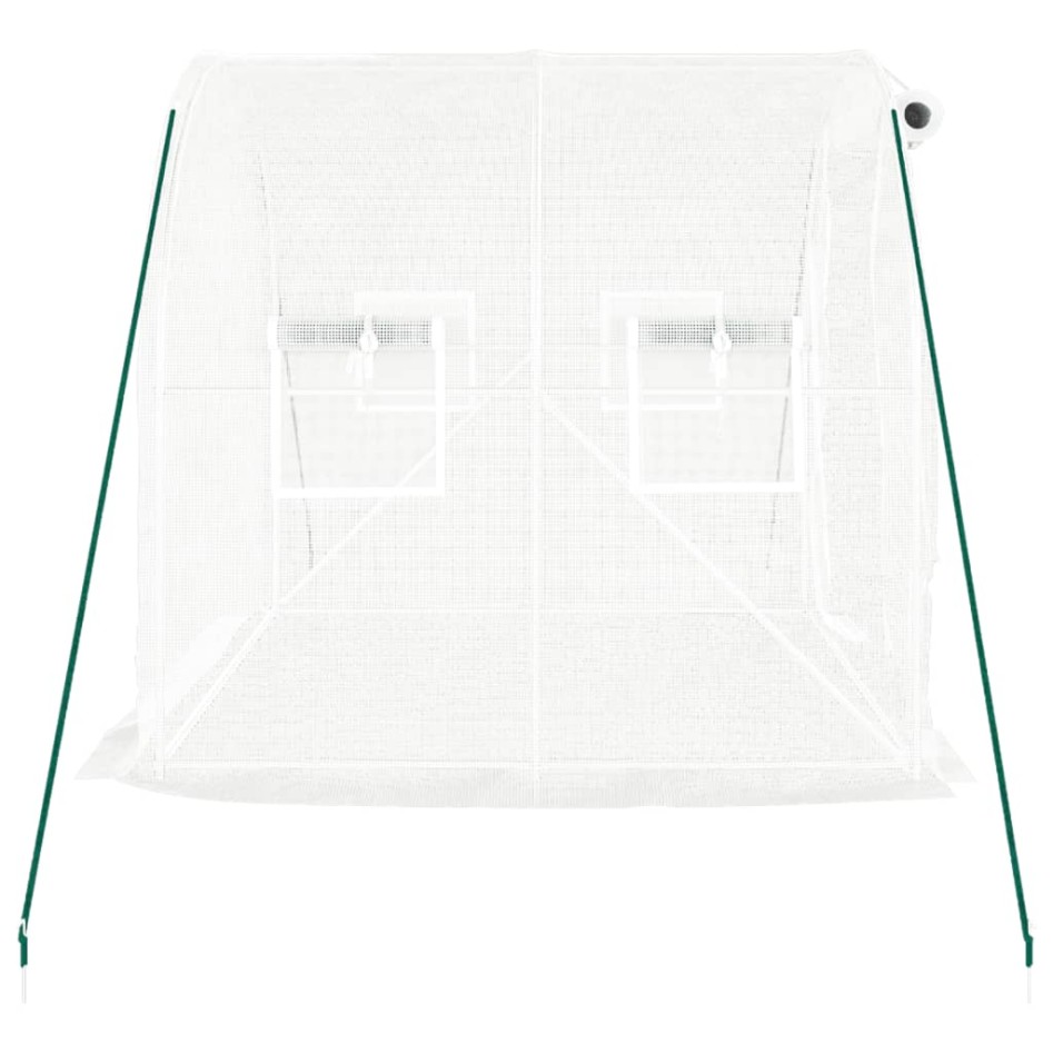Invernadero con estructura de acero blanco 4 m² 2x2x2