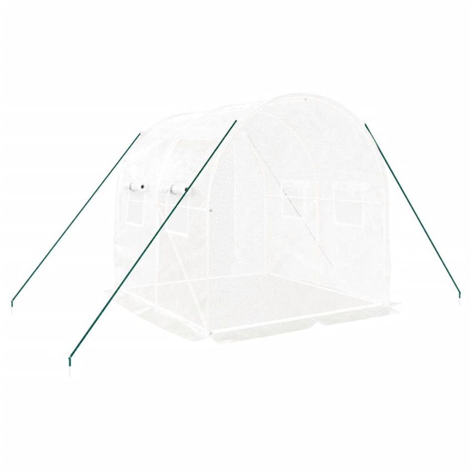 Invernadero con estructura de acero blanco 4 m² 2x2x2