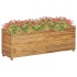 Jardinera madera maciza de teca y acero 150x40x55