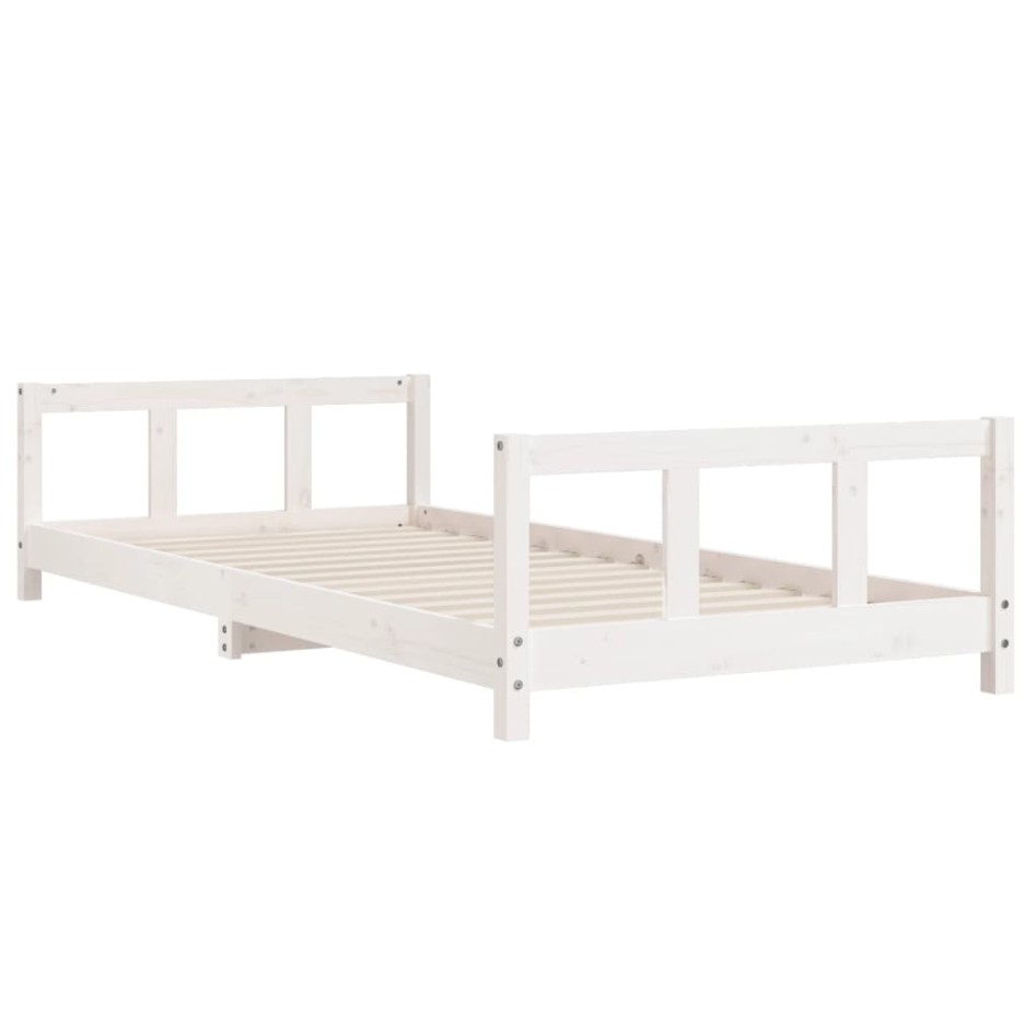 Estructura de cama para niños madera de pino blanco 90x200
