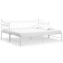 Estructura de sofá cama extraíble de metal blanco 90x200