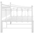 Estructura de sofá cama extraíble de metal blanco 90x200