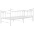Estructura de sofá cama extraíble de metal blanco 90x200