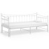 Estructura de sofá cama extraíble de metal blanco 90x200