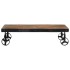 Mesa de centro con ruedas madera maciza reciclada 100x60x26