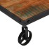 Mesa de centro con ruedas madera maciza reciclada 100x60x26