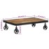 Mesa de centro con ruedas madera maciza reciclada 100x60x26