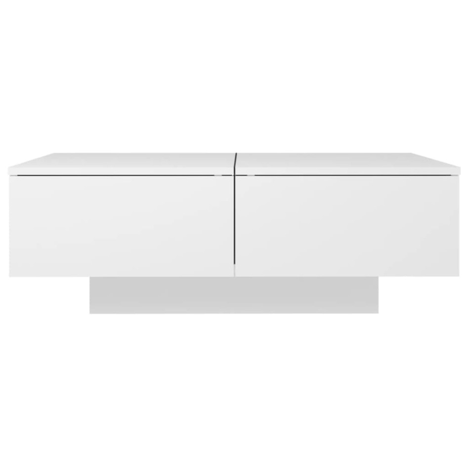 Mesa de centro madera contrachapada blanco 90x60x31