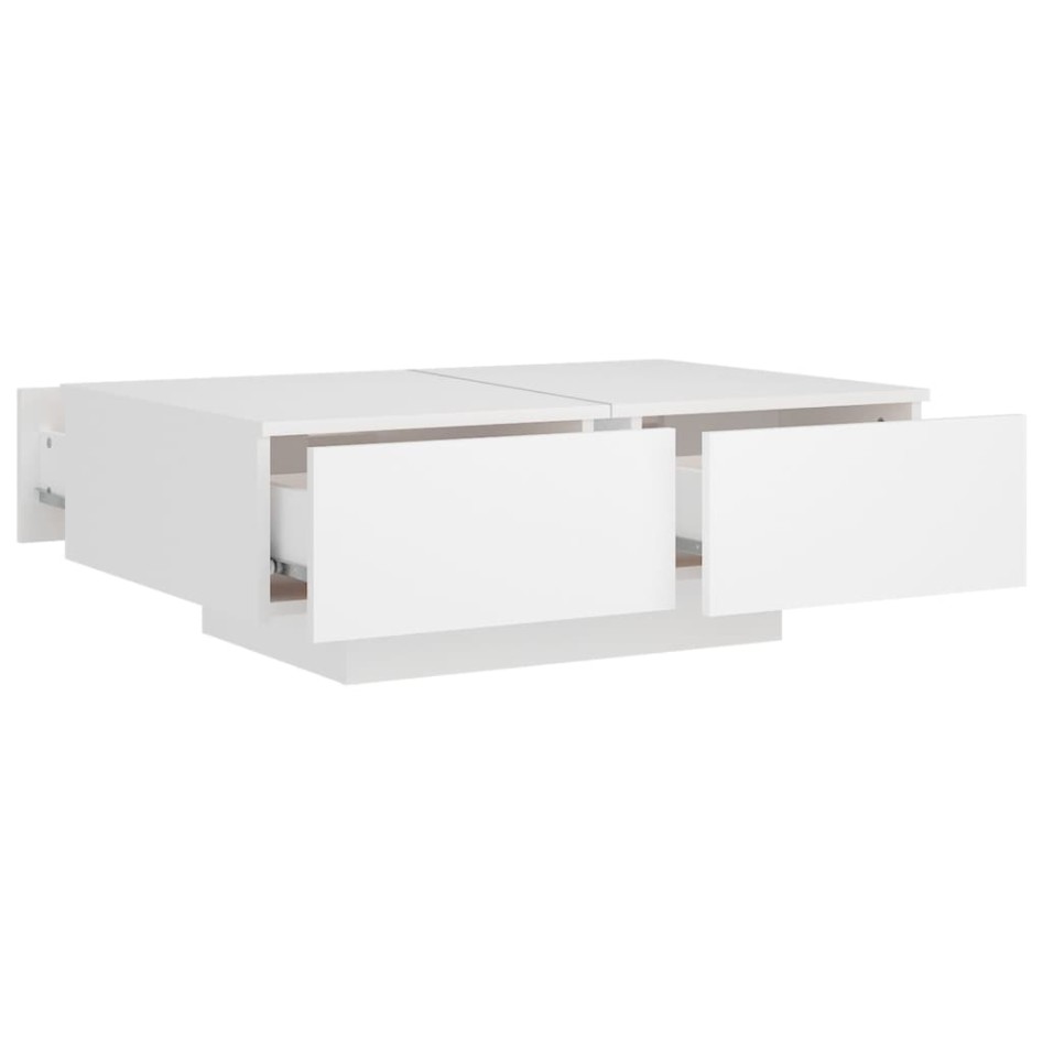 Mesa de centro madera contrachapada blanco 90x60x31