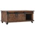 Mesa de centro de madera maciza de abeto marrón 91x51x38