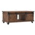 Mesa de centro de madera maciza de abeto marrón 91x51x38